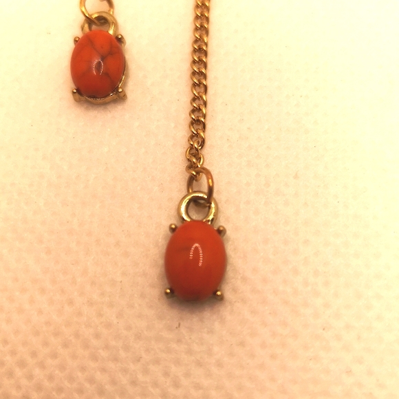 Vintage red Jasper threader earrings - Picture 5 of 6